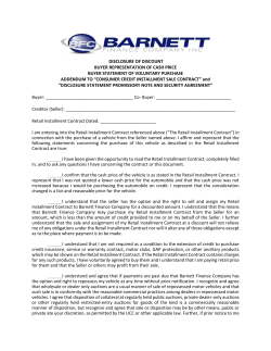 disclosure of discount buyer representation of cash price buyer