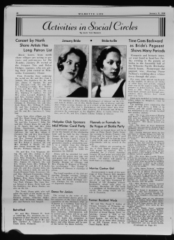 Shore Artists Has Long Patron List as Bride`s Pageant Shows Many
