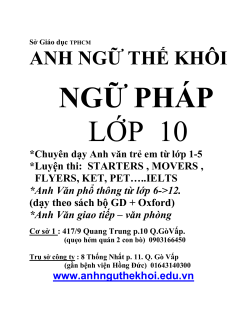 gram 10 - Trung t&acirc;m anh ngữ Thế Kh&ocirc;i