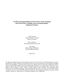 The Integration of the Euronext Stock Market