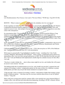 Low Reimbursements, Price Freezes, Cuts Lead to