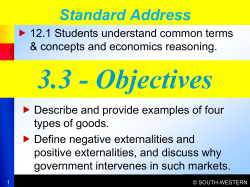 3.3 Public Goods and Externalities