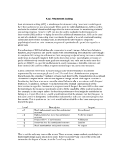 Goal Attainment Scaling - Massachusetts School Psychologists