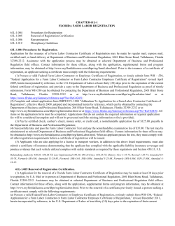 61L-1 - Florida Administrative Code