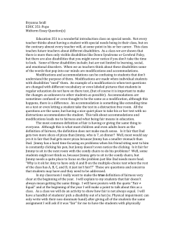 Bryanna Seidl EDUC 351-Pope Midterm Essay Question(s