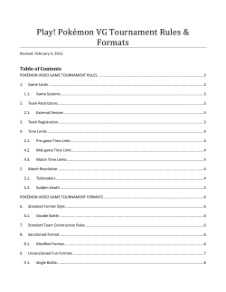 Pok&eacute;mon Organized Play will sanction Fun Format tournaments