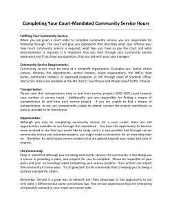 Completing Your Court-Mandated Community Service Hours