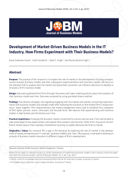 Development of Market-Driven Business Models in the IT Industry