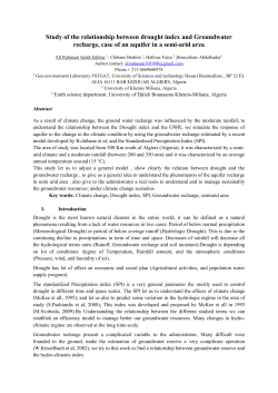Study of the relationship between drought index and Groundwater