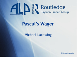 Pascal`s Wager - A Level Philosophy