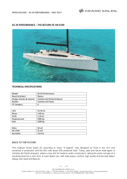 PRESS RELEASE &ndash; GS 34 PERFORMANCE &ndash; MAY 2017 GS 34