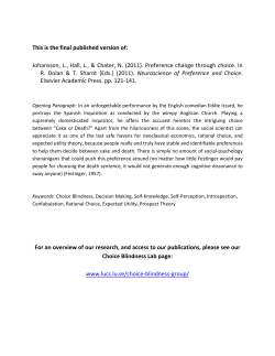 Preference Change Through Choice