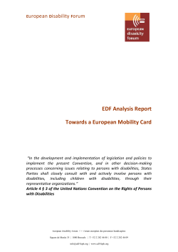 EDF Analysis Report &ndash; Towards a European Mobility Card