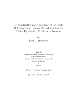 An Investigation and Application of the Finite Di erence