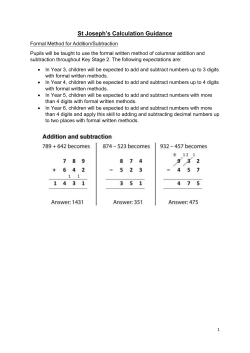 Calculations policy 2017