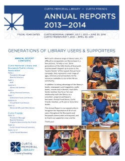 2013-14 Annual Report - Curtis Memorial Library