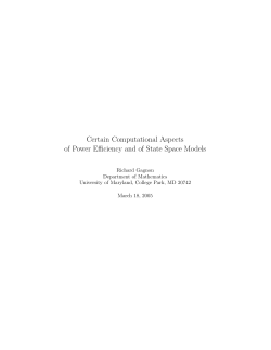 Certain Computational Aspects of Power Efficiency