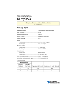 NI myDAQ Specifications