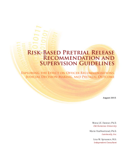 Risk-Based Pretrial Release Recommendation and