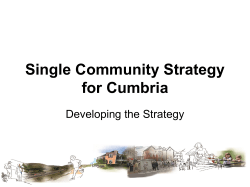 single strategy - Cumbria County Council