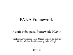 PANA Framework