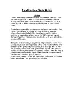 Field Hockey Study Guide