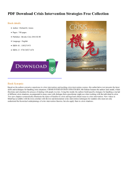 PDF Crisis Intervention Strategies Free