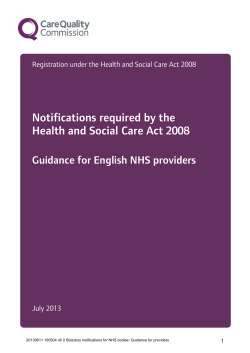Statutory notifications for NHS providers v6