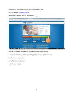 Instructions to apply online with upgraded ADP Work Force Now