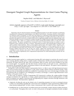 Emergent Tangled Graph Representations for Atari Game Playing