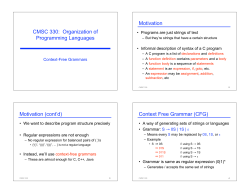 Context Free Grammar