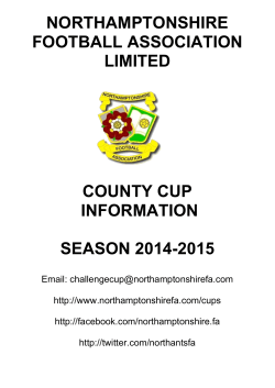 NORTHAMPTONSHIRE FOOTBALL ASSOCIATION LIMITED