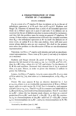 A CHARACTERIZATION OF PURE STATES OF C*