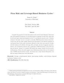 Firm Risk and Leverage-Based Business Cycles