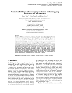 Parental scaffolding as a bootstrapping mechanism for learning