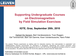 EM field simulation for electrical energy applications - Lirias