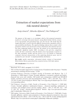 Extraction of market expectations from risk