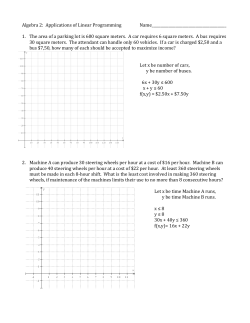 Algebra 2: Applications of Linear Programming