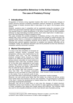 Anti-competitive Behaviour in the Airline Industry: The case of