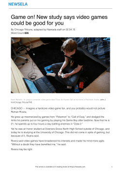 Game on! New study says video games could be