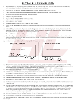 FUTSAL RULES SIMPLIFIED