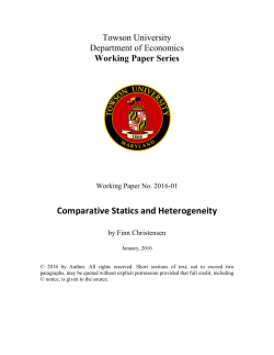Comparative Statics and Heterogeneity
