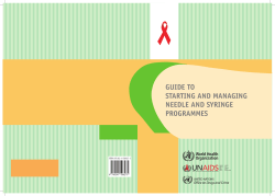 Guide to starting and Managing Needle and Syringe Programmes