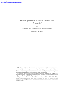 Share Equilibrium in Local Public Good Economies