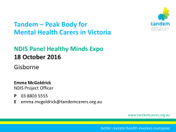 VCOSS Consultation * Victorian Gender Equality Strategy