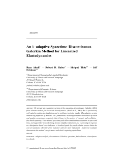 An h&ndash;adaptive Spacetime&ndash;Discontinuous Galerkin Method for