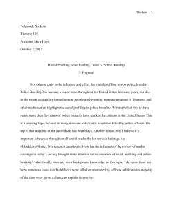 Racial Profiling and Police Brutality