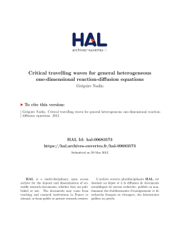 Critical travelling waves for general heterogeneous - HAL