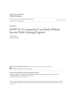 HOPE VI: A Comparative Case Study of Mixed