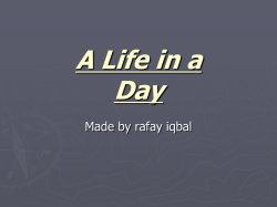 A Life in a Day - Schools Online